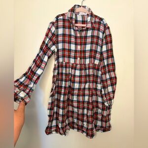 Gap kids winter/Holliday plaid flannel dress girls small
